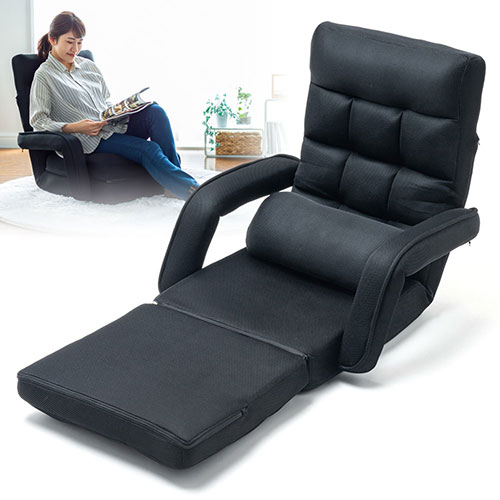 クッション付き座椅子 通販生活 中古品 新日本木工 クッション付き座椅