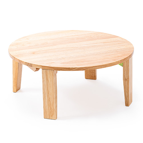 ちゃぶ台（丸・折りたたみ）｜キッズテーブルに最適・天然木60cm