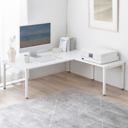 L字デスク（L字型ローデスク・パソコンデスク・木製・座デスク