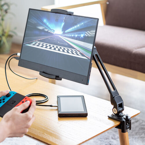 モバイルモニタースタンド（アーム式・クランプ取付け・6関節・無段階