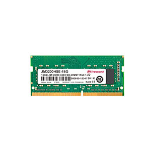 ノートパソコン用メモリ Transcend 16GB DDR4-3200 SO-DIMM JM3200HSE