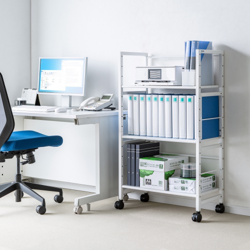 ファイルワゴン（3段・PCワゴン・PCラック・斜め・高耐荷重