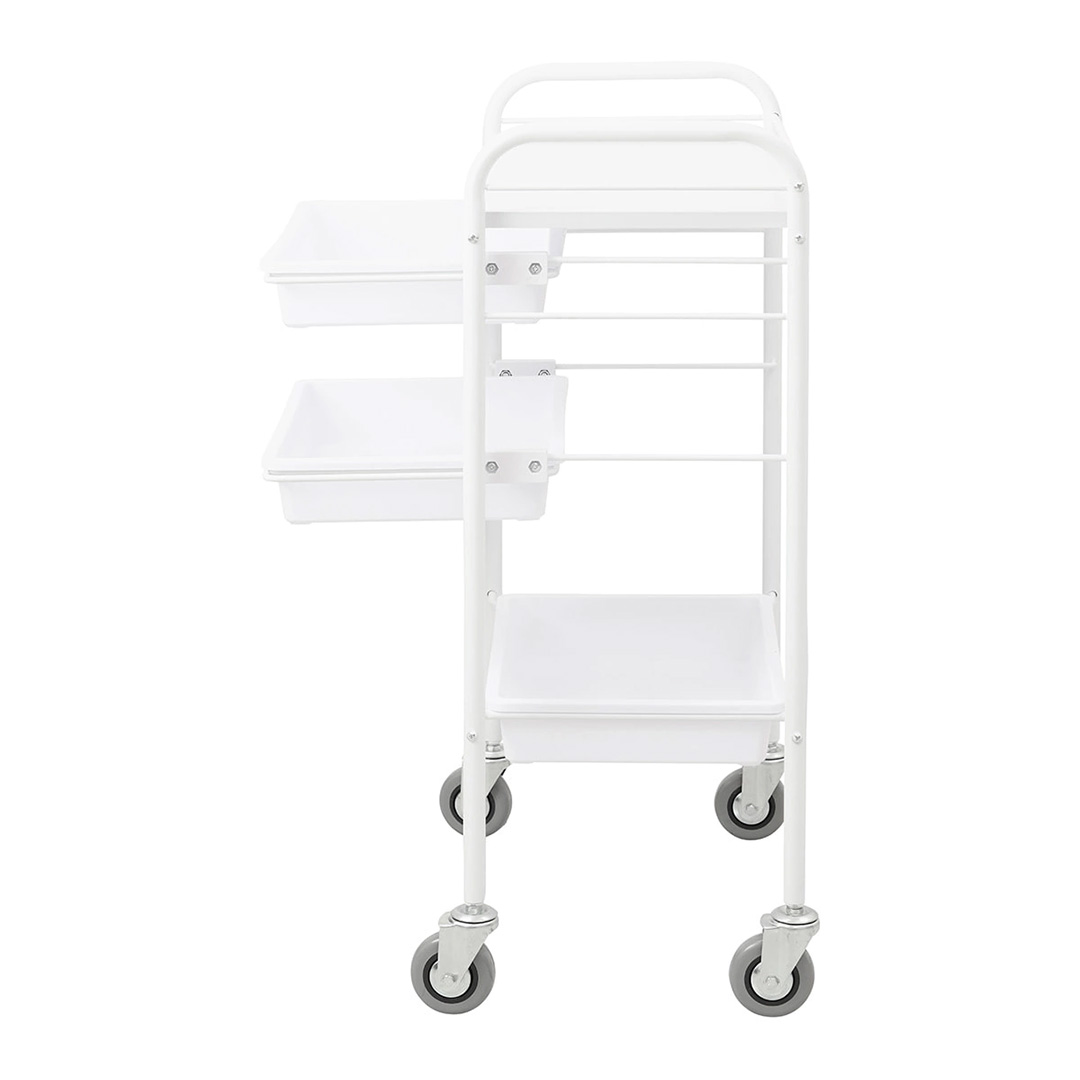 ユーティリティーワゴンSP 4BOX【ホイールキャスター仕様】(ホワイト