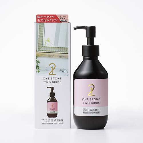 ONE STONE TWO BIRDS 洗顔だけじゃない+パックもできる洗顔料 150mL