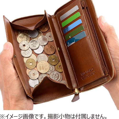 ミラグロ タンポナート ミディアム ギャルソン財布 CA-S-644 ネイビー