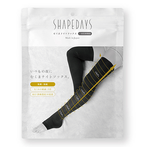 シェイプデイズ むくまナイトソックス M ブラック （一般医療機器