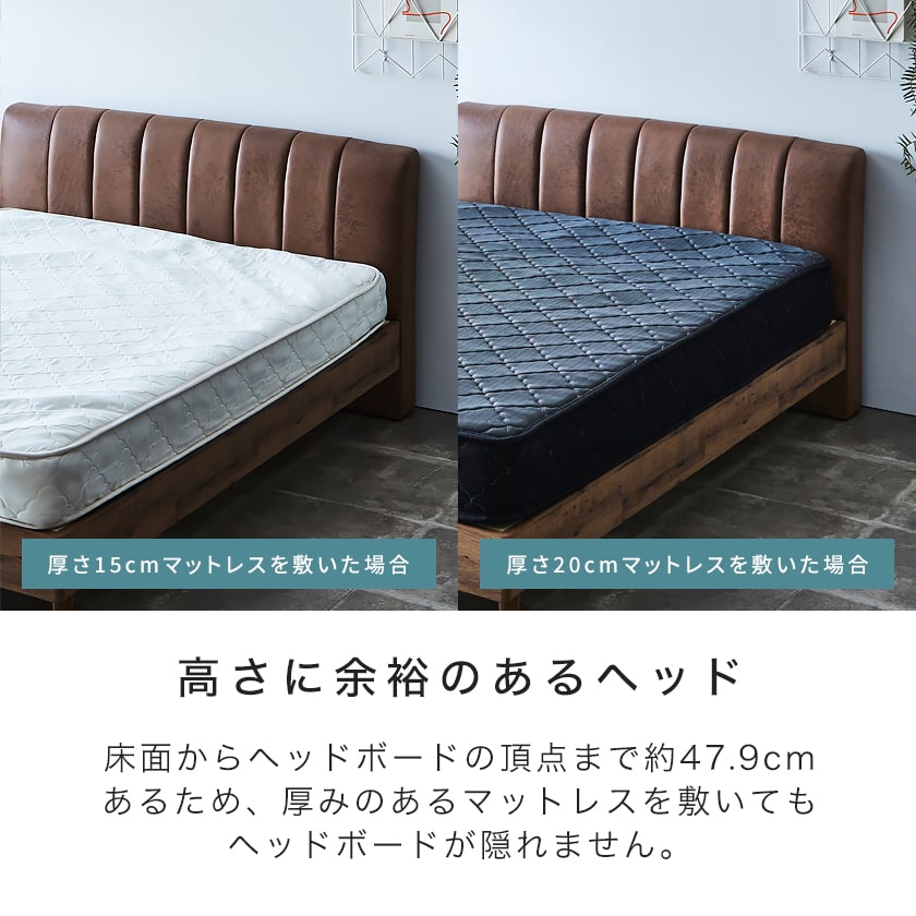 ポイント10倍】イヴェール ファブリックレザーベッド すのこベッド