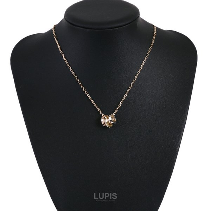 3連リングネックレス 【三連 リング[品番：LPSA0001544]｜LUPIS