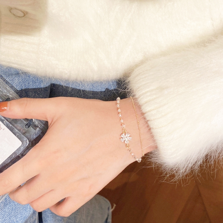 2連チェーンブレスレット レディース上品[品番：II000008884