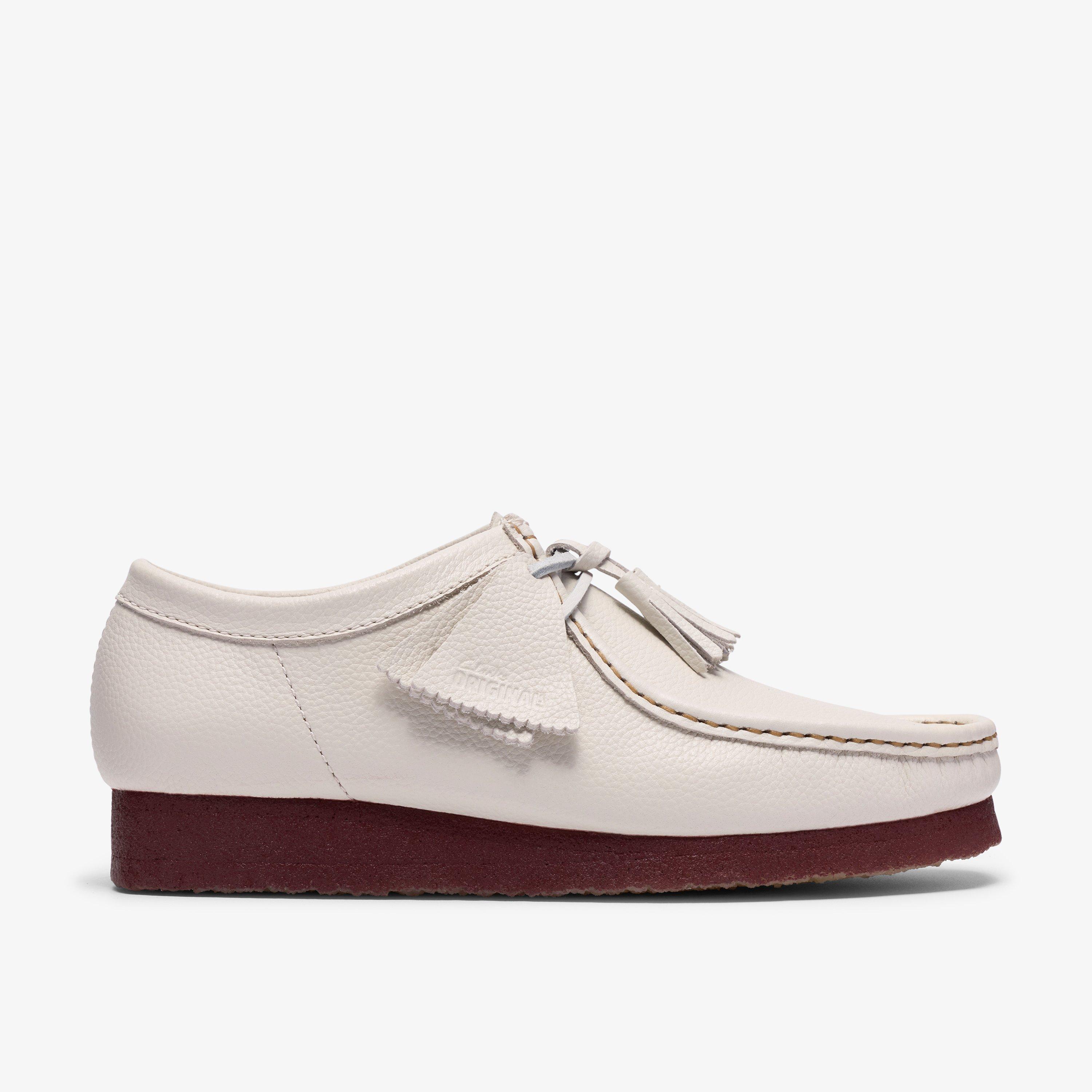 Mens Wallabee White Leather | Clarks