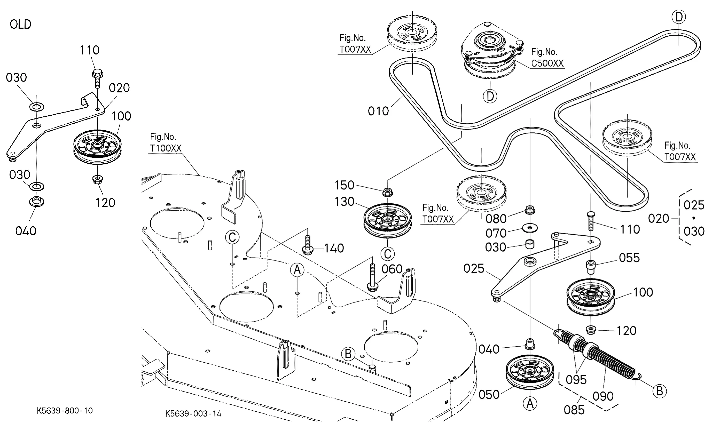 Kubota RCK54P-127ZA(Z125EBR/Z125SKH/ZG127E/ZG127S) Parts Diagrams