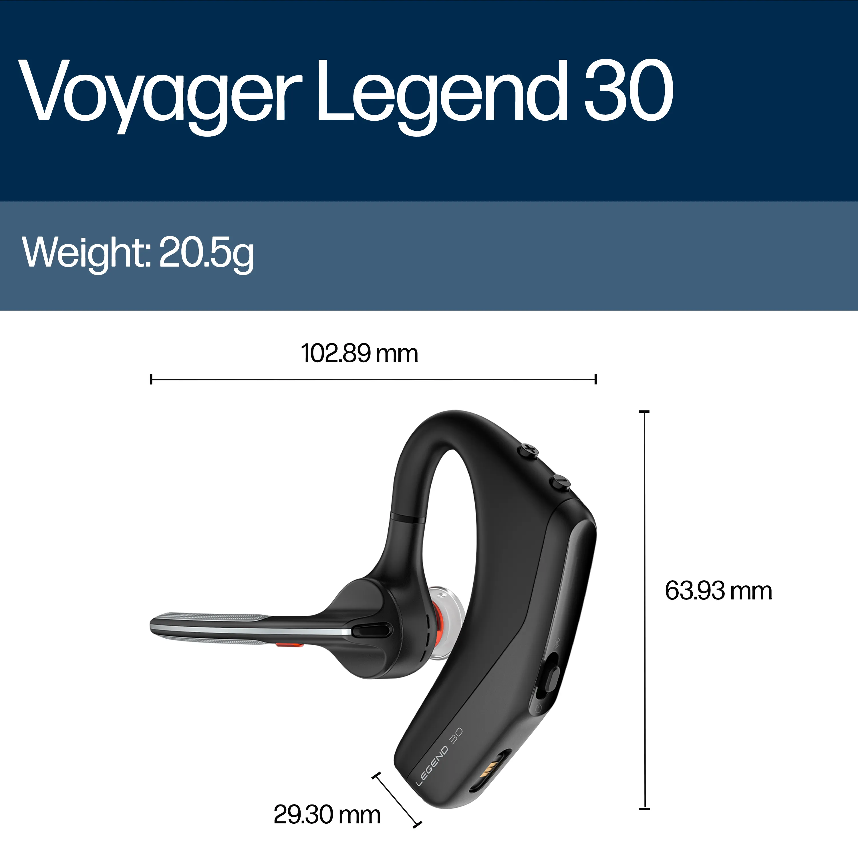 Poly Voyager Legend 30 Wireless Mono Headset, Black - Multitronic