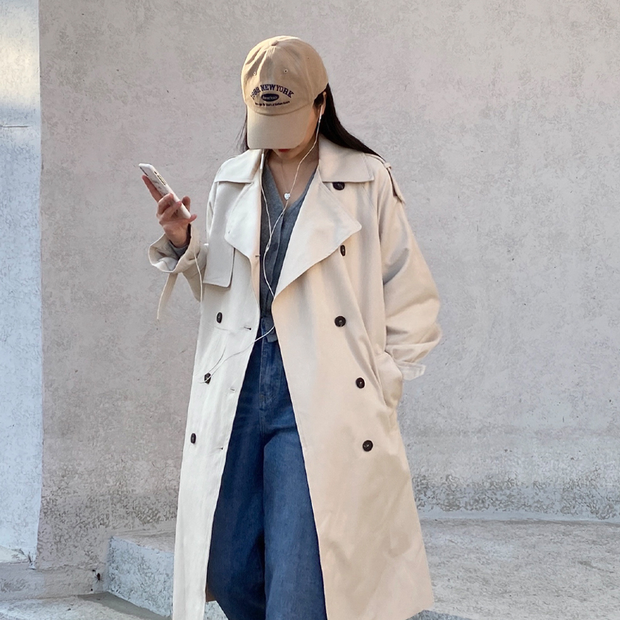 ダブルロングオーバーサイズトレンチコート | ファッション通販サイト NUGU