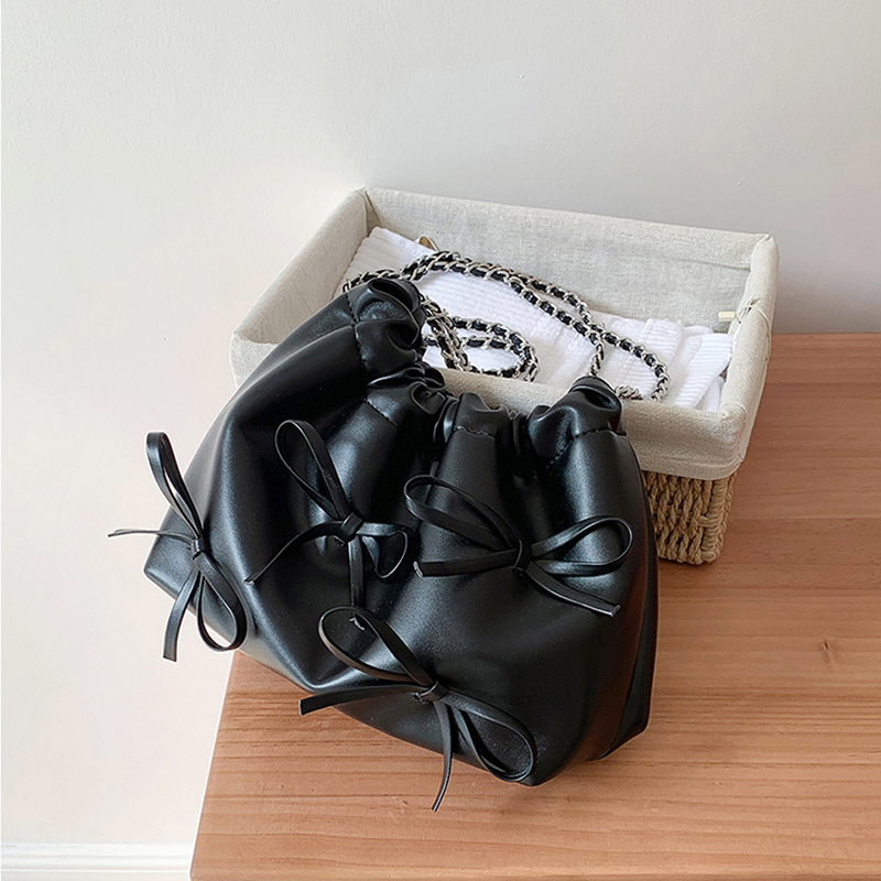 original] リボンバレエコアシャーリングチェーンショルダーバッグ