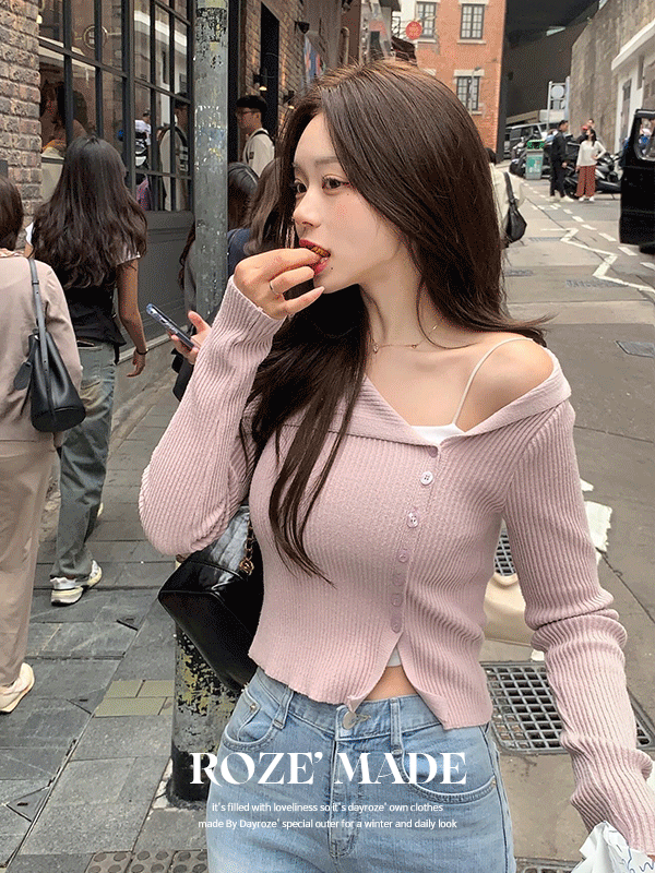 original] アシンメトリーオフショルニット(5color) | ファッション