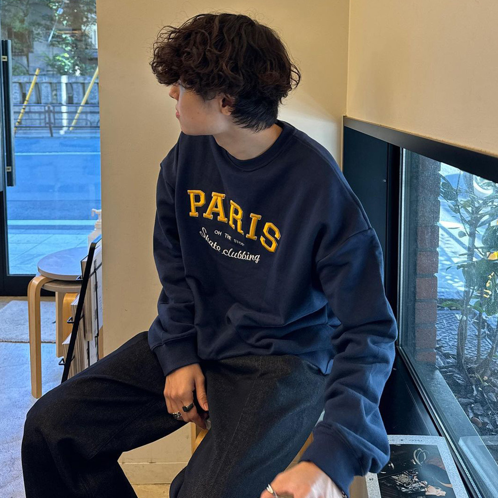 ユニセックスparisステッチスウェット | ファッション通販サイト NUGU