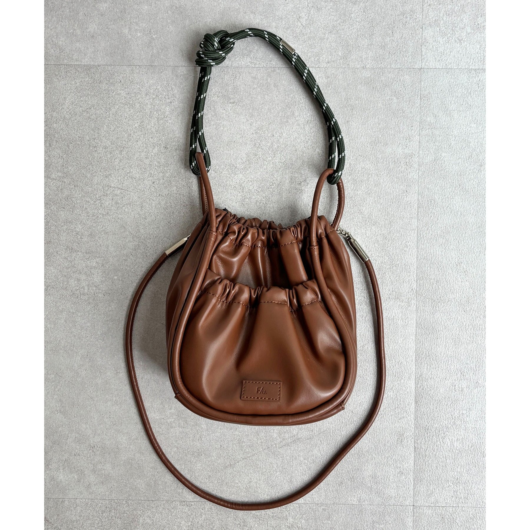 FUKA's企画】PUパラコードギャザーミニショルダーバッグ