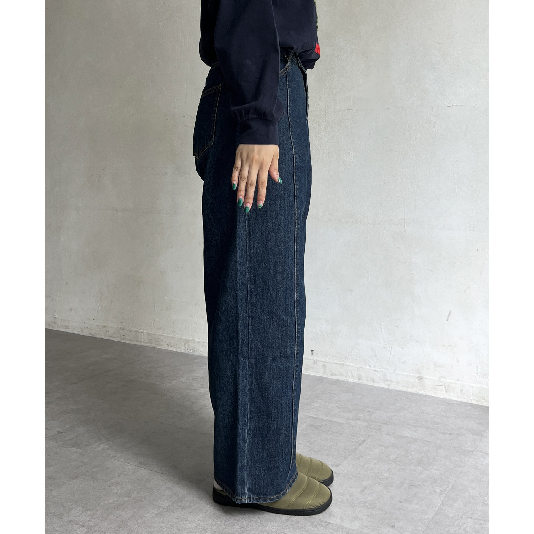 ボタンフライワイドデニム | ファッション通販サイト NUGU