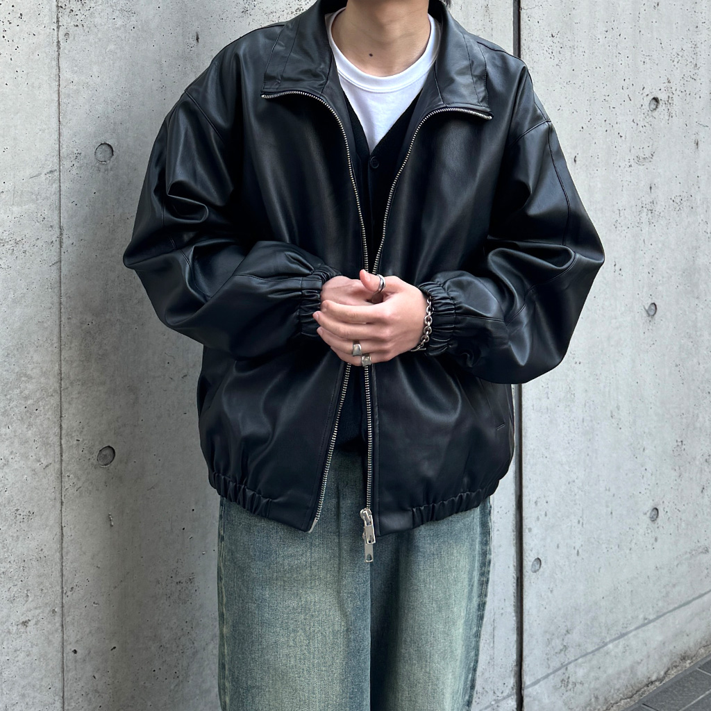 ユニセックスミニマルシングルレザージャケット | ファッション通販