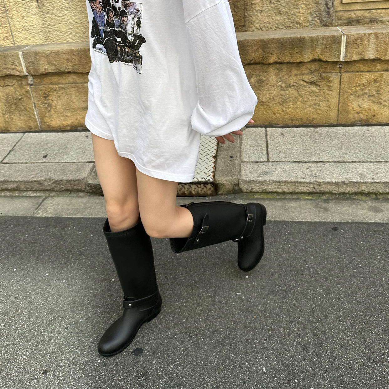 HUNTER 黒 HUNTER 黒 長靴 バックル付き 長靴 バックル付き ロング