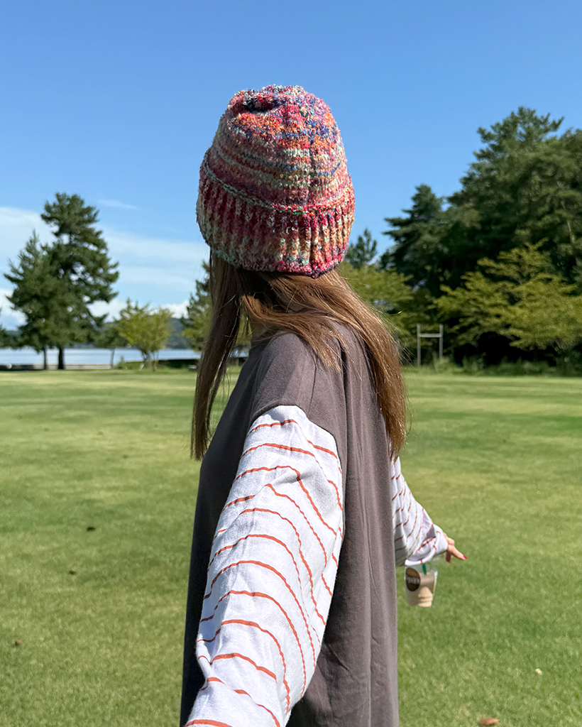 レインボーカラーニットバケットハット | ファッション通販サイト NUGU