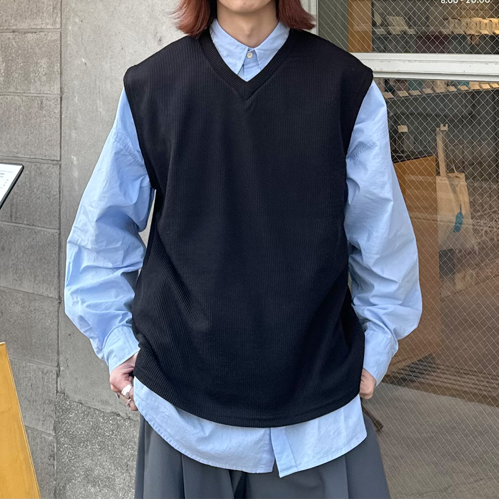 ユニセックス）vネックベスト | ファッション通販サイト NUGU