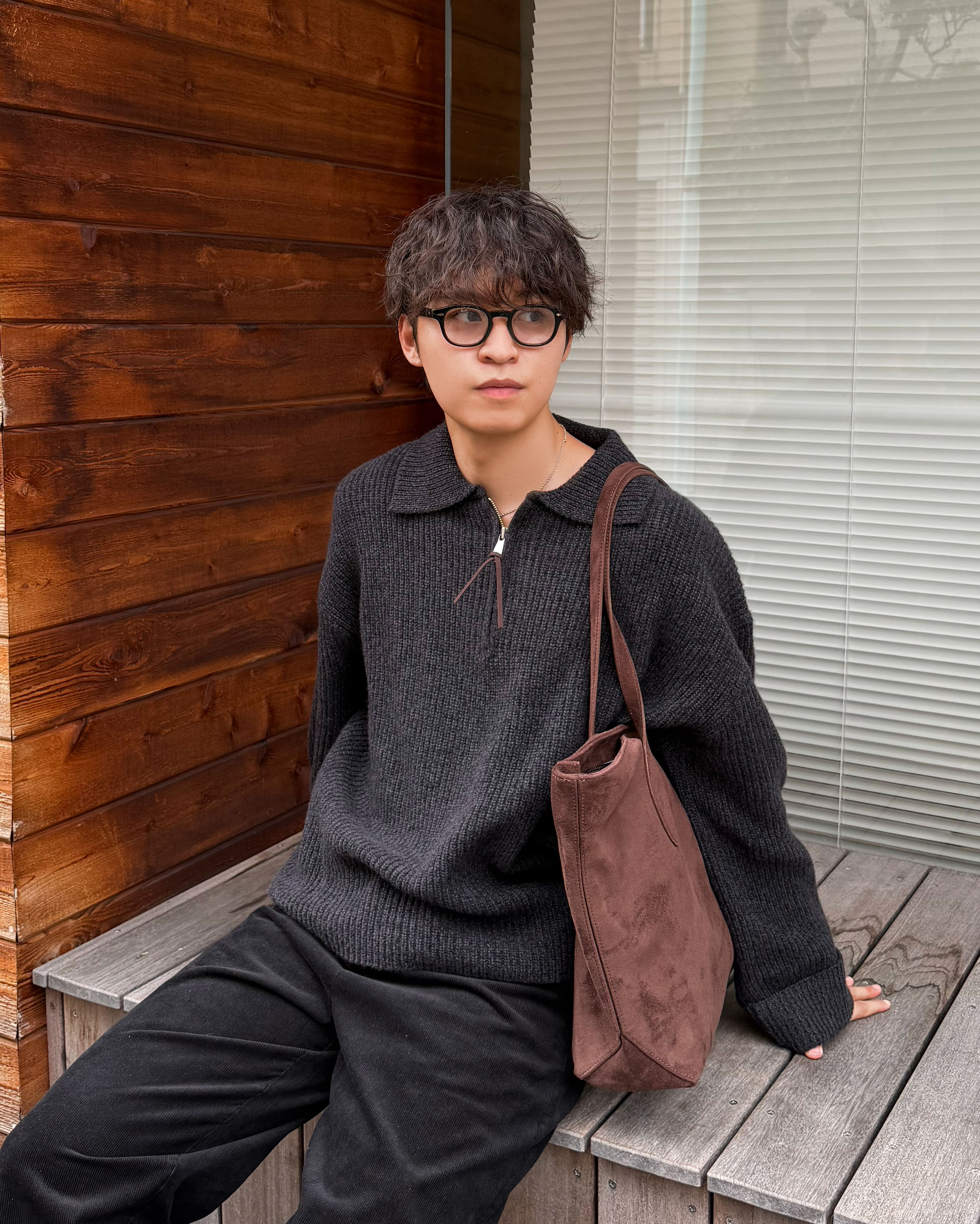 ORIGINAL) ハーフジップマルチウールニット | ファッション通販サイト NUGU