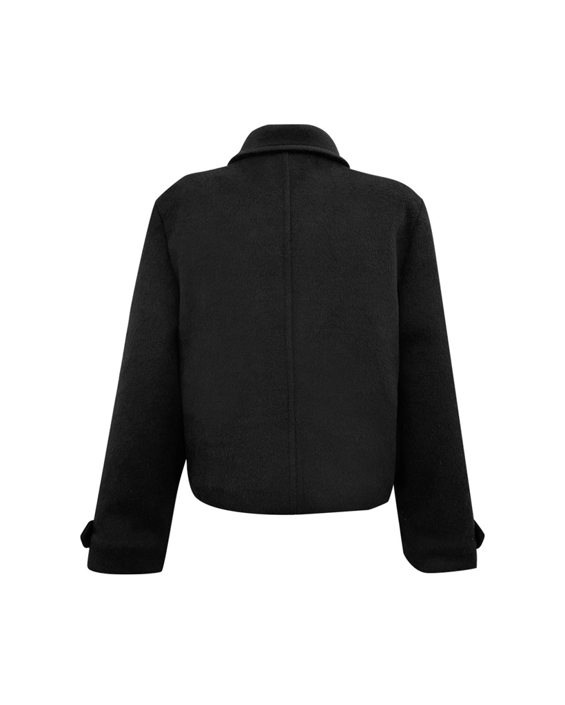 ダブルカラーウールハーフコート | ファッション通販サイト NUGU