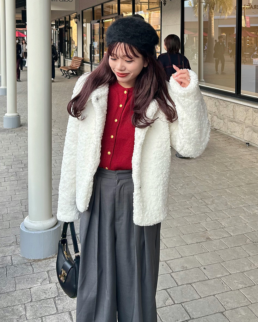 カラーボアジャケット | ファッション通販サイト NUGU