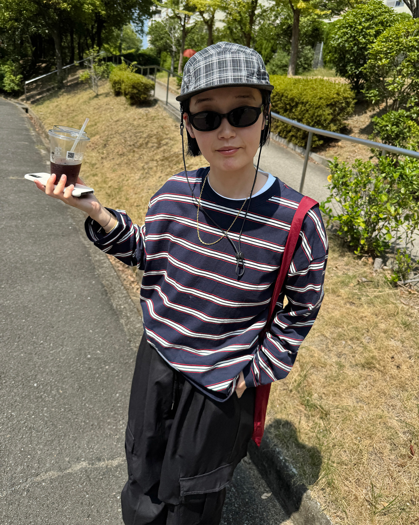 ドローコード付きチェックキャップ | ファッション通販サイト NUGU