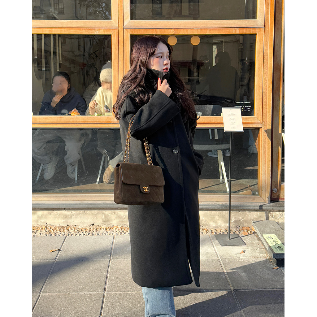 オーバーサイズハイネックロングコート | ファッション通販サイト NUGU