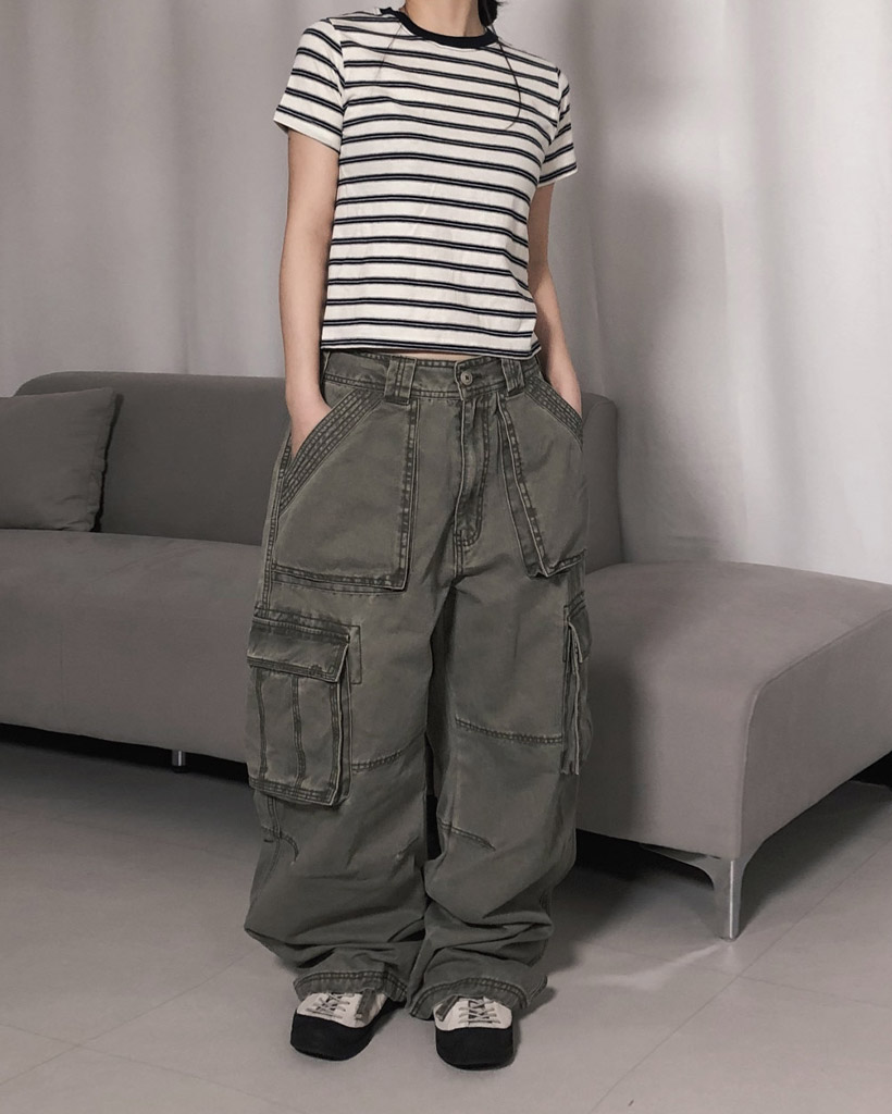 カーゴワイドジョガーパンツパンツ | ファッション通販サイト NUGU