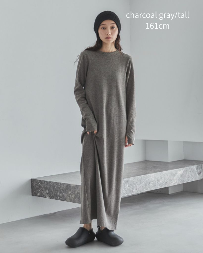 TALL/2Tサイズあり】カットリブロングワンピース | ファッション通販