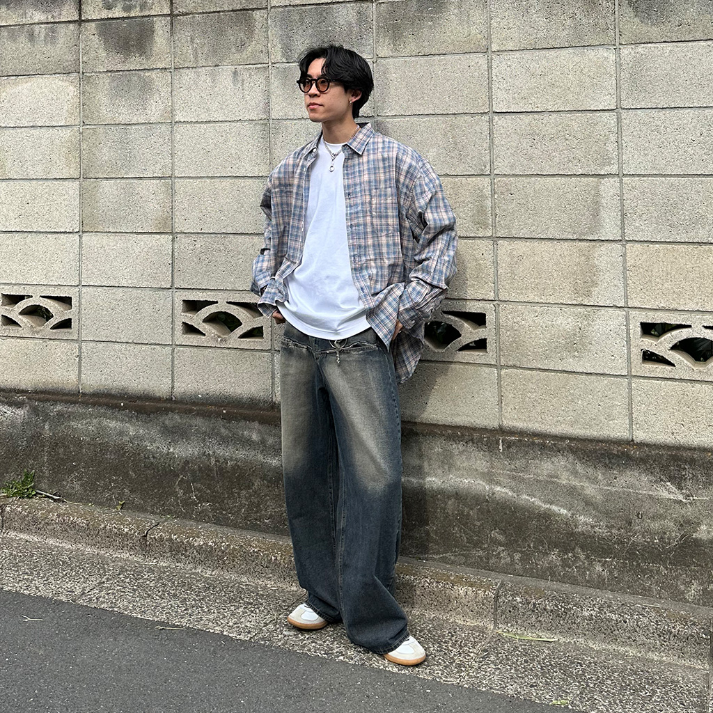 オーバーサイズマドラスチェックシャツ | ファッション通販サイト NUGU