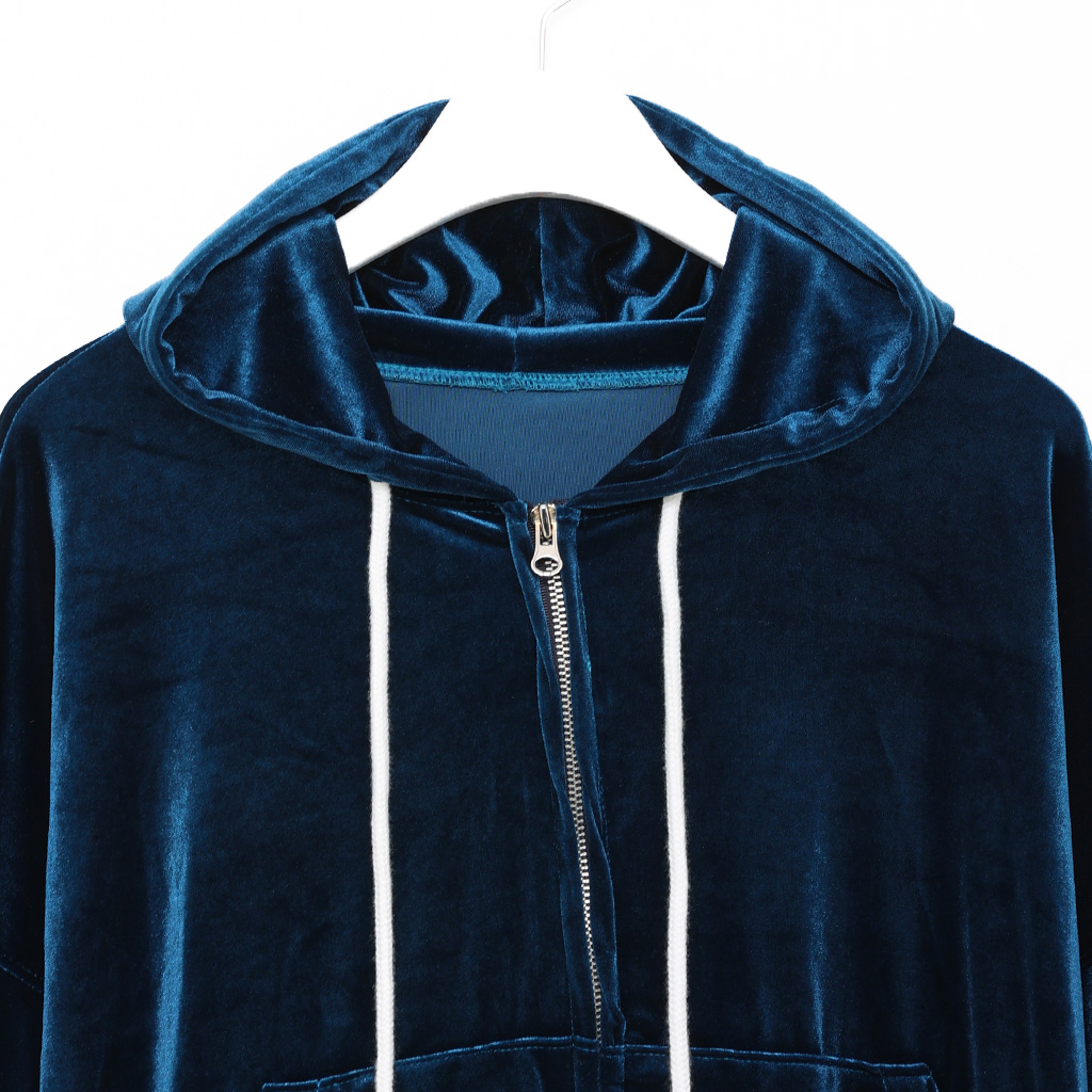 ベルベットクロップドジップパーカー | ファッション通販サイト NUGU