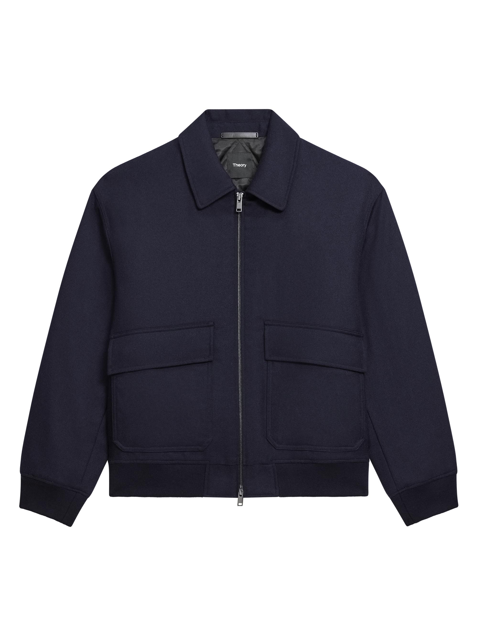 Theory Cotton-Blend Zip-Up Blouson Jacket | Saks Fifth Avenue
