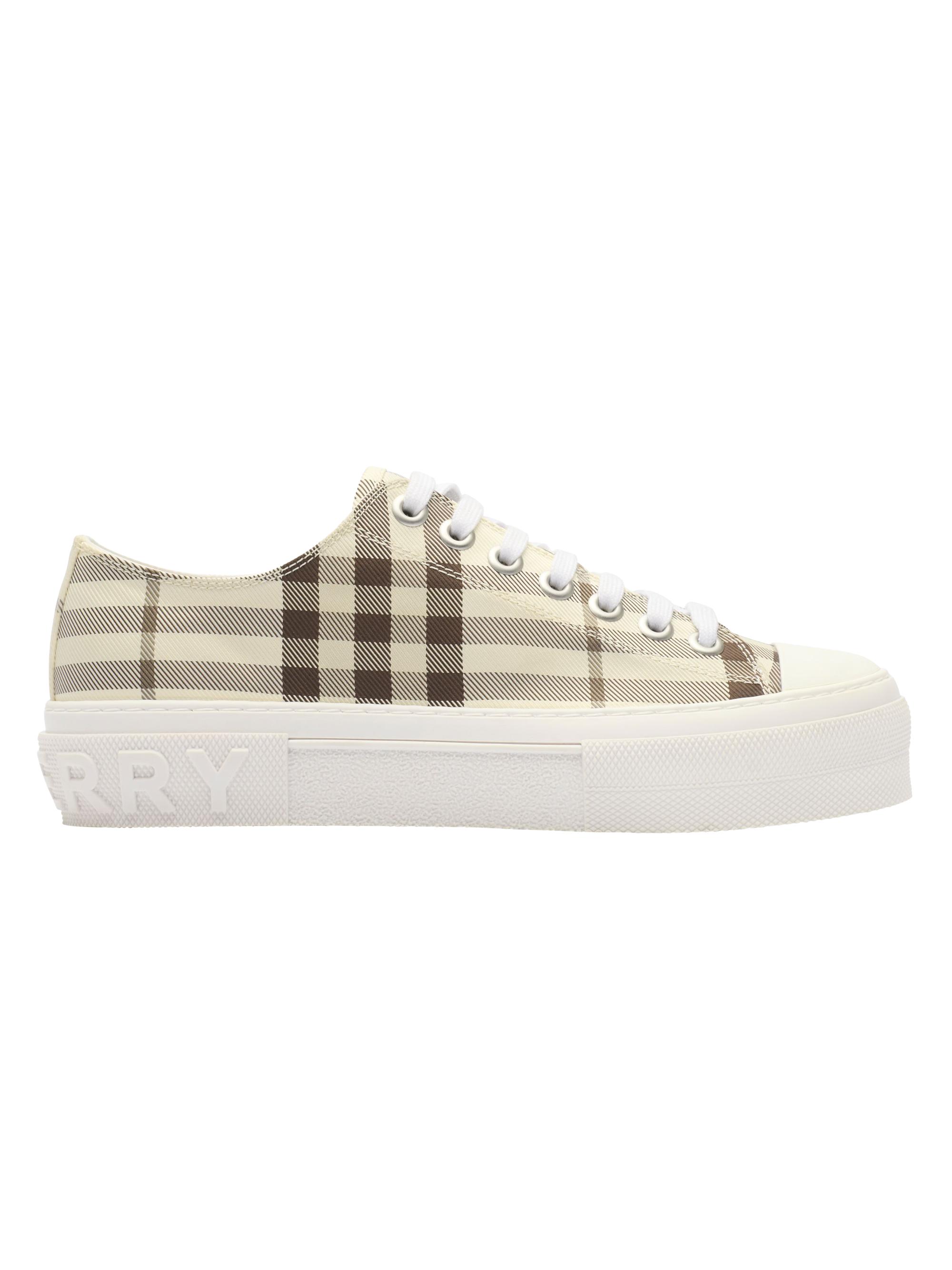 Burberry Albridge Check & Leather Low-Top Sneakers | Saks Fifth Avenue