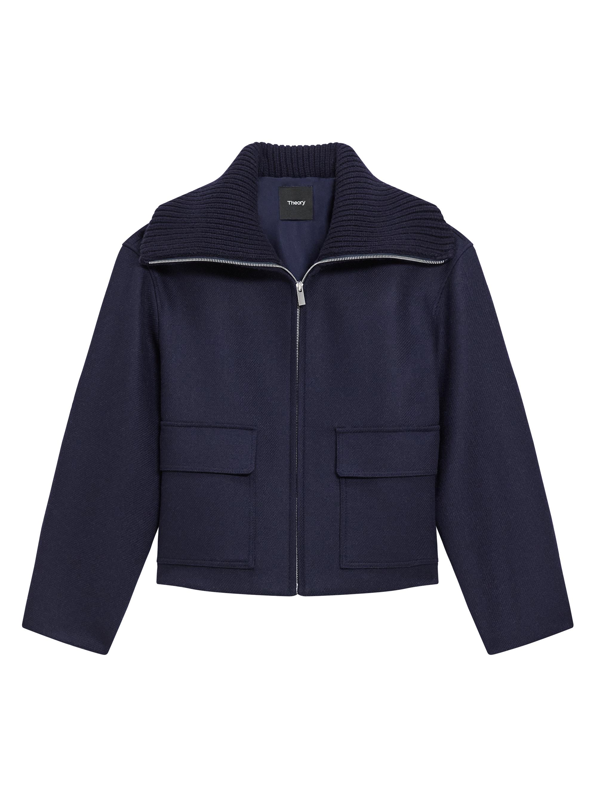 Theory Cotton-Blend Zip-Up Blouson Jacket | Saks Fifth Avenue