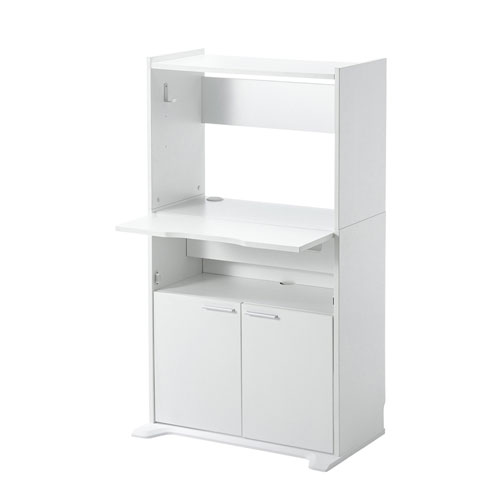 使う時だけパッと開いてデスクになる、折りたたみ収納ラックを発売