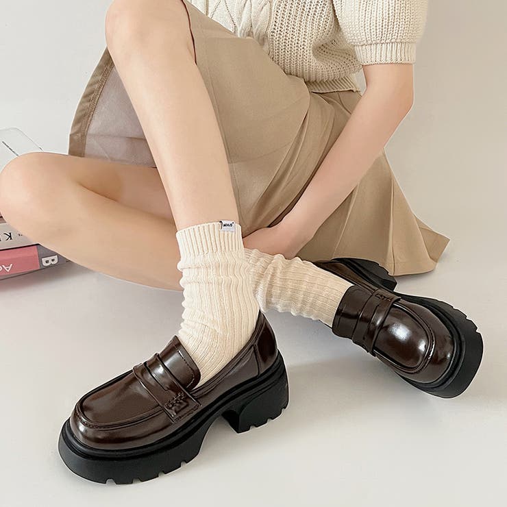 軽量厚底 タンクソール コインローファー 774[品番：MTTS0002509