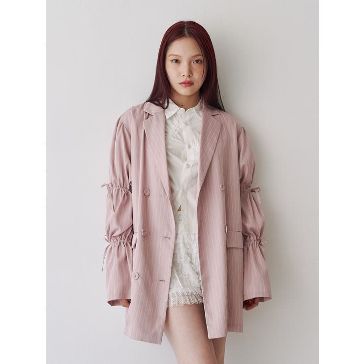 スリーブリボンジャケットミニワンピース【セットアップ対応】[品番