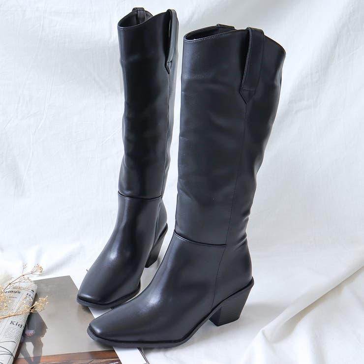 6.5cmヒール カバーロングブーツ ☆9132[品番：SFWS0002855