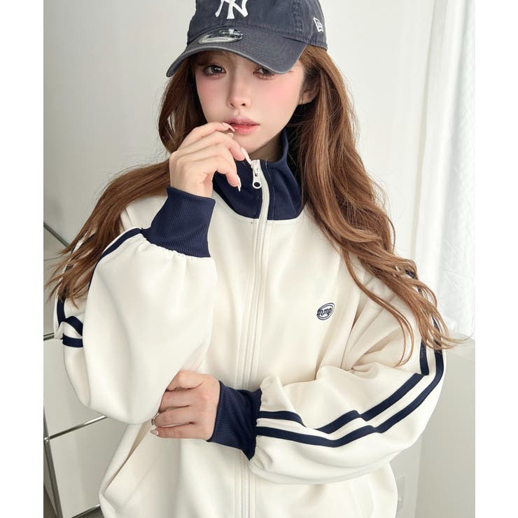 ロゴ刺繍トラックジャケット[品番：ERMW0004182]｜moment+（モーメント