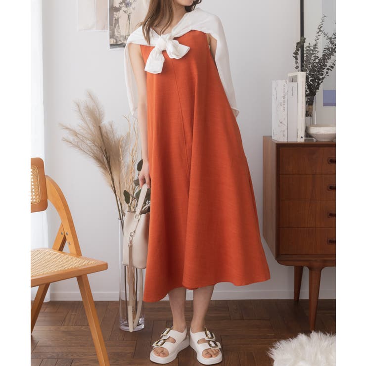 ノースリーブAラインワンピース 春夏 SS[品番：ORGW0000334]｜Ada