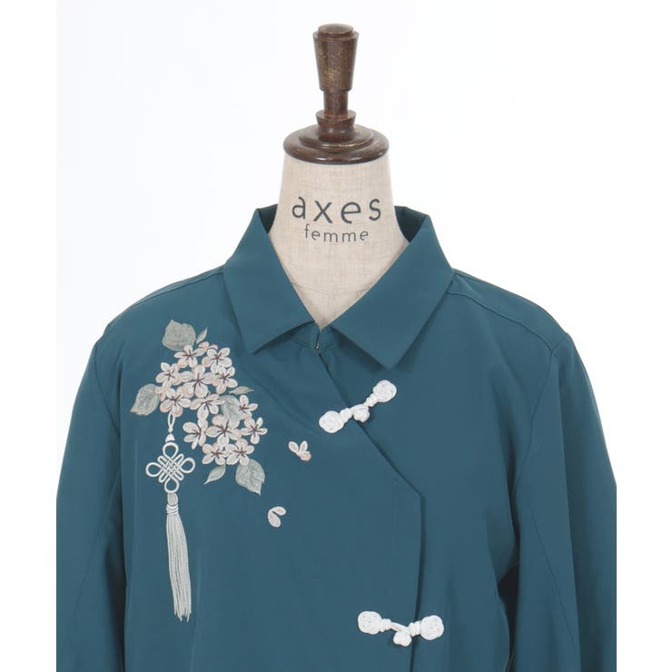ジャスミン刺繍チャイナブラウス[品番：IGAW0005339]｜axes femme