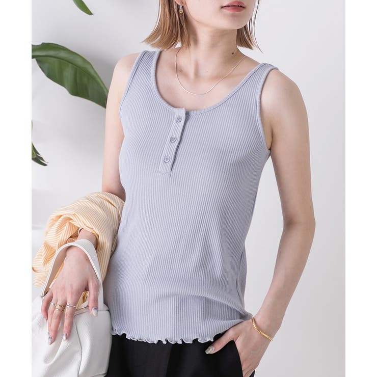 前ボタン ヘンリー タンクトップ[品番：ADEW0000591]｜ad thie