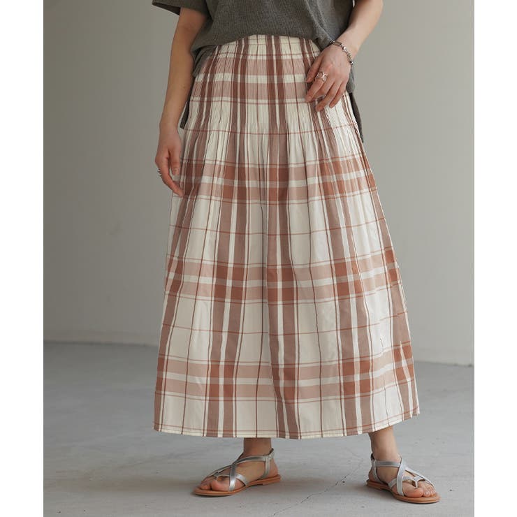 スカート リバーシブル チェック[品番：HHHW0001926]｜HUG.U（ハグユー