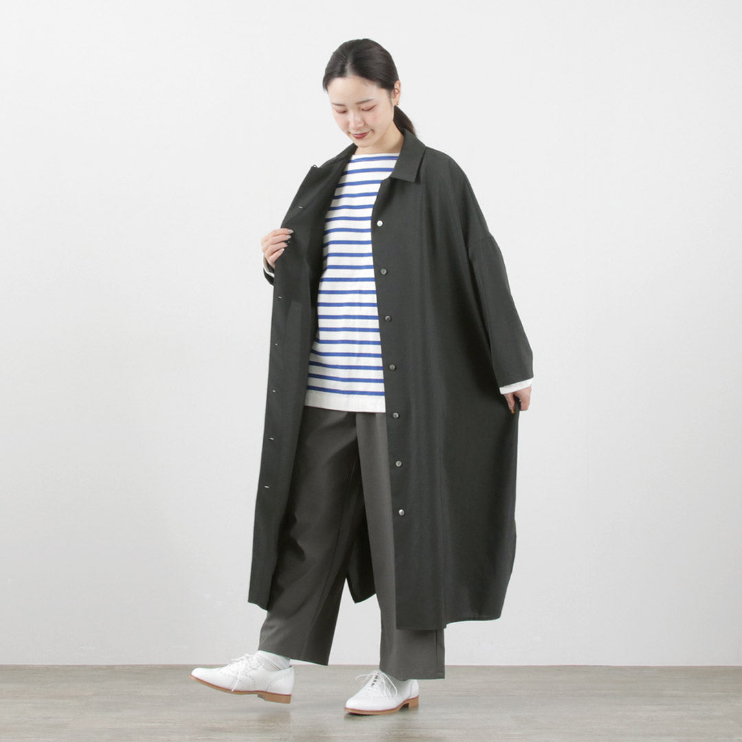 30％OFF】mizuiro ind（ミズイロインド） ワイド シャツカラー コート