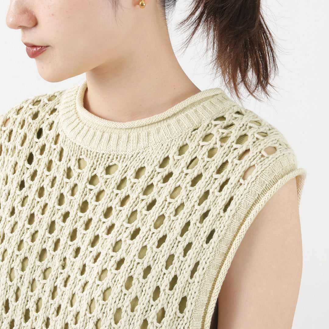 50％OFF】MIDIUMISOLID（ミディウミソリッド） メッシュ ノースリーブ