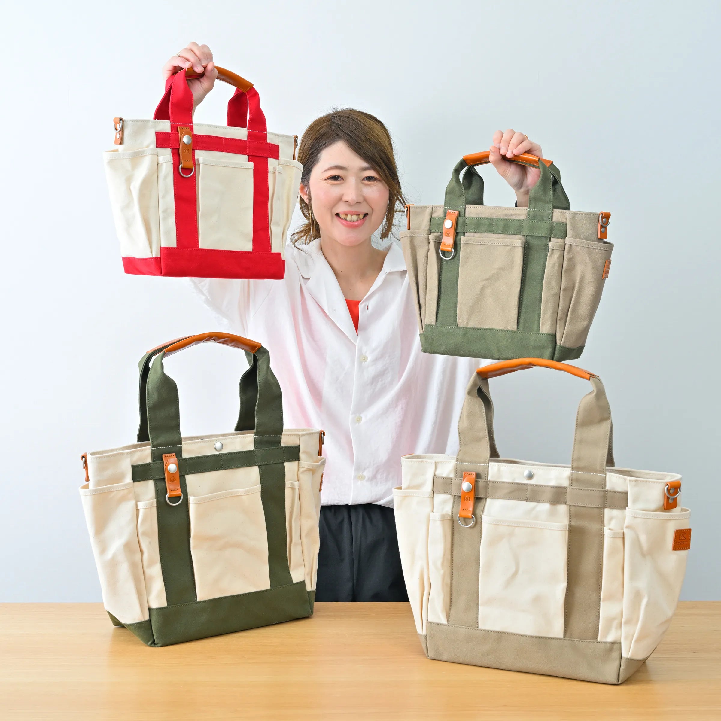 大型トート アーミーダッグ ポケットが沢山のガーデントート 栃木